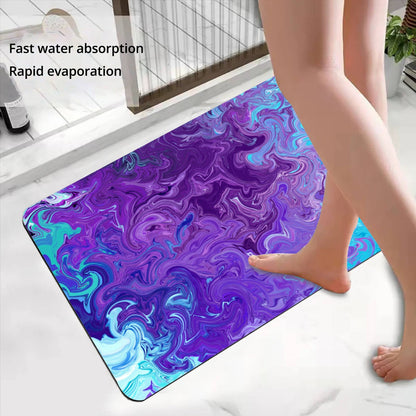 Blue Fusion Bath Mat